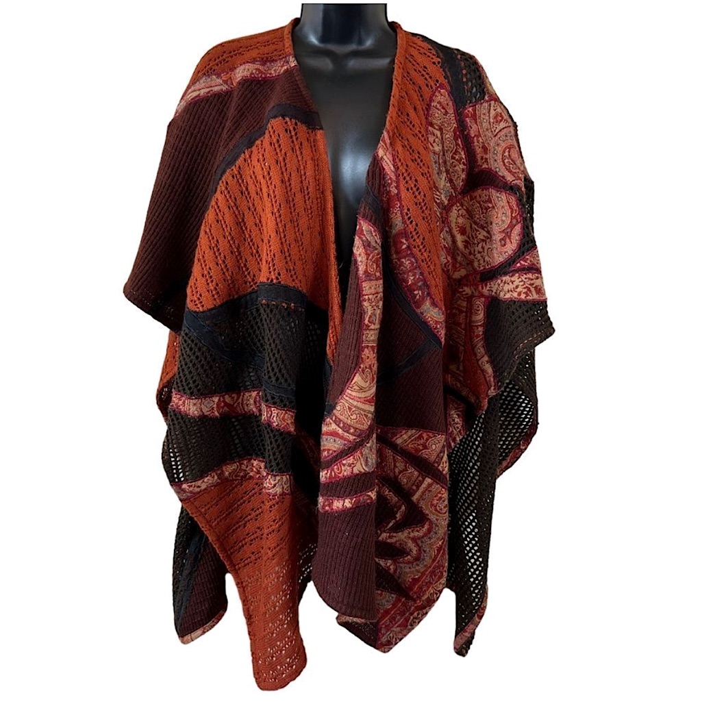 Chico's Patchwork Wrap Shawl